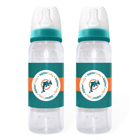 NFL Baby Fanatic Baby Bottle, 2pk, Miami Dolphins