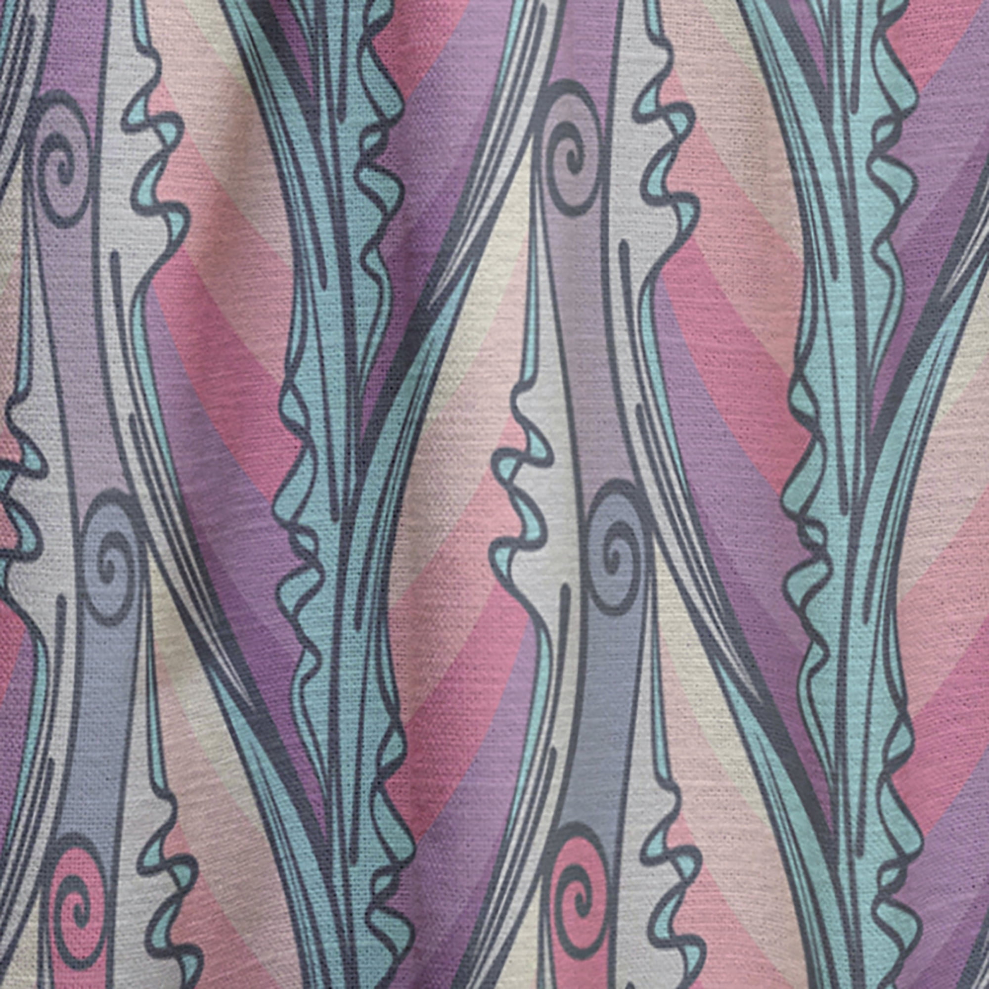 Designart 'Abstract Floral Pattern II' Bohemian & Eclectic Curtain Panel