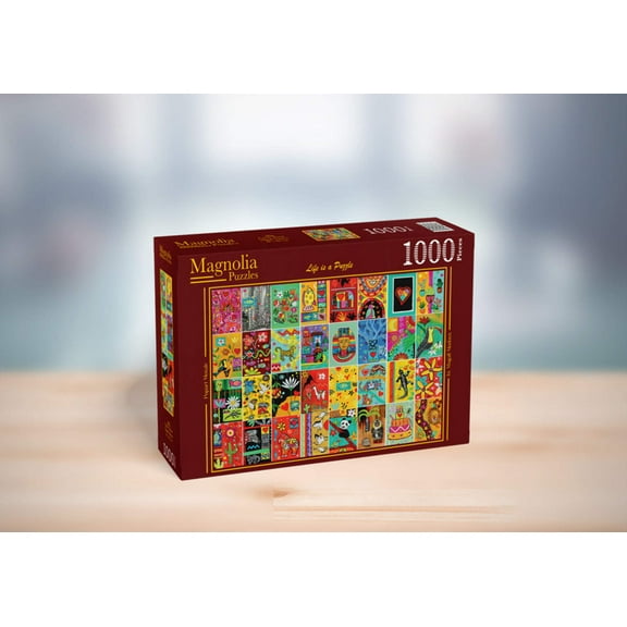 Magnolia Popart Mosaic Jigsaw Puzzle