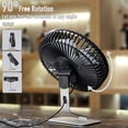 thumbnail image 4 of portable desktop fan 6 inch USB Desk Fan 4 Speeds, Ultra-quiet 90° Adjustment for Better Cooling Portable Mini Powerful Desktop Table Fan Small Personal Fan for Home Office Metal Base, 4 of 4