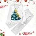 thumbnail image 2 of WEAIXIMIUNG Children's Christmas Print Long Sleeve Trousers Cardigan Children's Pyjamas Two Sets 13-14 Years, 2 of 4