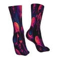 thumbnail image 7 of Gaeub Purple-Red Skull Print Sports Socks,No Heel Casual Mid-Tube Socks,Crew Socks for Women and Man For Trouser, Dress, Business, 7 of 7