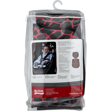 Britax B-Agile Fashion Inserts, Pink Giraffe, Soft Cushioned Stroller Accessory with Seat Liner