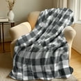 thumbnail image 3 of Mmeneyy Fleece Throw Blankets, Buffalo Plaid Throw Blanket for Couch Sofa Bed, Soft Warm Fuzzy Cozy Plush Checkered Blanket, Lightweight Farmhouse Decor, 3 of 5