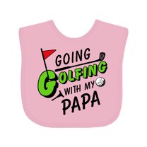 Inktastic Going Golfing with My Papa Kids Golf Boys or Girls Baby Bib