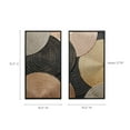 thumbnail image 3 of LuxenHome 2-Pc Earth Tone Circles Abstract Rectangular Metal Wall Decor Set, 3 of 9