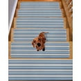 thumbnail image 2 of Vintage Stripes Stair Treads Non Slip for Steps Gray Blue Striped Retro Lines Abstract 4 Pcs Reusable Adhesive Stair Runner Mats for Dogs Elders Carpet Treads Rugs for Staircase 8x30 In, 2 of 7