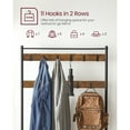 thumbnail image 4 of VASAGLE Entryway Coat Rack with Shoe Bench, Shoe Rack with Hall Tree, Rustic Brown and Black, 4 of 7