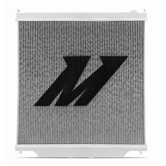 Mishimoto Radiator MMRAD-F2D-60 Dual Core Rows; Downflow; Aluminum Core; 1.77 Inch Inlet x 1.97 Inch Outlet; Single; With Magnetic Drain Plug