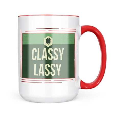 

Christmas Cookie Tin Classy Lassy St. Patrick s Day Vintage Four Leaf Clover Mug gift for Coffee Tea lovers