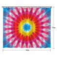 thumbnail image 5 of Colorful Tie Dye Mandala Pattern Shower Curtain 84"x72" ,Bathroom Decorative Shower Curtains Set with 12 Hooks,Modern Waterproof Washable Shower Curtain, 5 of 6