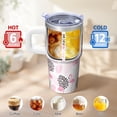 thumbnail image 6 of Flamingo Coffee Tumbler with Handle 20OZ Stainless Steel Insulated Mug Cup Leak Resistant Double Wall Vacuum Keeps Drinks Hot Cold Gifts for Women Girls on Birthday Christmas Summer, 6 of 6