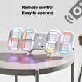 thumbnail image 4 of 3D LED Digital Wall Clock, 3D Digital Desk Alarm Clock Timekeeping Function with Remote Control for Bedroom, 4 of 7
