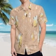 thumbnail image 5 of High Quality Hawaiian Shirts for Men Short Sleeve Aloha Beach Shirt Floral Summer Casual Button Down Shirts Blouses FB8FR3, 5 of 7
