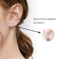 thumbnail image 3 of Lancharmed Silver Cute Earrings,8Mm Sterling Silver Earring 60Th Birthday Gifts for Women, 3 of 9
