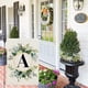 thumbnail image 4 of Burlap Garden Porch Lawn Flag, 26 Letters+green Plant Printing, Flax Garden Flag, First Letter Of Surname, Hanging Flag At The Gate Of Courtyard, 4 of 7
