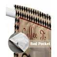 thumbnail image 6 of Swag Curtains, Coffee Time Coffee Cup Vintage Plaid Rod Pocket Kitchen Curtains Valances Tier Curtains Swag Valance Curtains for Bedroom Living Room 36" x 45", 2 Panels, 6 of 6