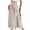 Beige, variant on Women's Wide Leg Slit Pants High Waist Flowy Boho Palazzo Trousers with Pockets Beach Vacation Daily Outfits,Brown 2XL