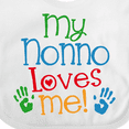 thumbnail image 4 of Inktastic Nonno Loves Me Boys or Girls Baby Bib, 4 of 4