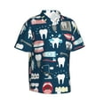 thumbnail image 2 of Daiia Dental Hawaiian Shirt for Men Gentle Cotton Regular Short Sleeve Casual-Medium, 2 of 9