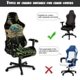 thumbnail image 6 of SCRAWLGOD Dragonfly Leaf Stars Moon Print Black Set of 4 Gaming Chair Covers Slipcovers with Armrest Covers Computer Chair Cover Soft Stretch Gamer Chair Cover Cat Scratch Proof, 6 of 7