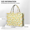 thumbnail image 3 of Large Capacity Tote Bag,Yellow Lemon Fruit Slices White Pattern Handbag Fashion Luxury Tote Bag,15.7"x13"x 5.1" Inches,Laptop Compatible, 3 of 6