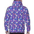 thumbnail image 7 of Sikiie colorful Skull flower leaf Men's Hoodie, Essentials Hoodie, Sweatshirt, Pullover Hooded Sweatshirt for Men-3X-Large, 7 of 7