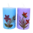 thumbnail image 4 of Vanilla & Lavender Soy Wax Pillar Candle Set - Essential Oil Infusion & Dried Flowers, 4 of 4