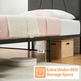 thumbnail image 4 of Bed Frame with 2 Storage Drawers, Linen Upholstered Platform Bed with Charging Station & Storage Headboard, No Box Spring Needed, Easy-Assembly, 4 of 9