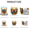 thumbnail image 2 of 6 Pcs Iron on Decals Patches 6 Sizes Butterflies Flowers Iron on Stickers Inspirational Quotes Heat Transfer Stickers Plastic Washable Patches for Clothes Backpacks Cover, 2 of 9