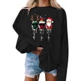 thumbnail image 2 of Turilly Christmas Sweatshirts Pullover for Women Fashion Printed Long Sleeve Top Loose Fit Sweatshirts Black L, 2 of 5