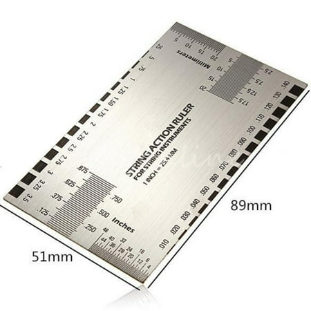 - String Action Ruler Gauge ,Forever-direct Guitar Set Up Tool for Electric Bass and Acoustic Guitar