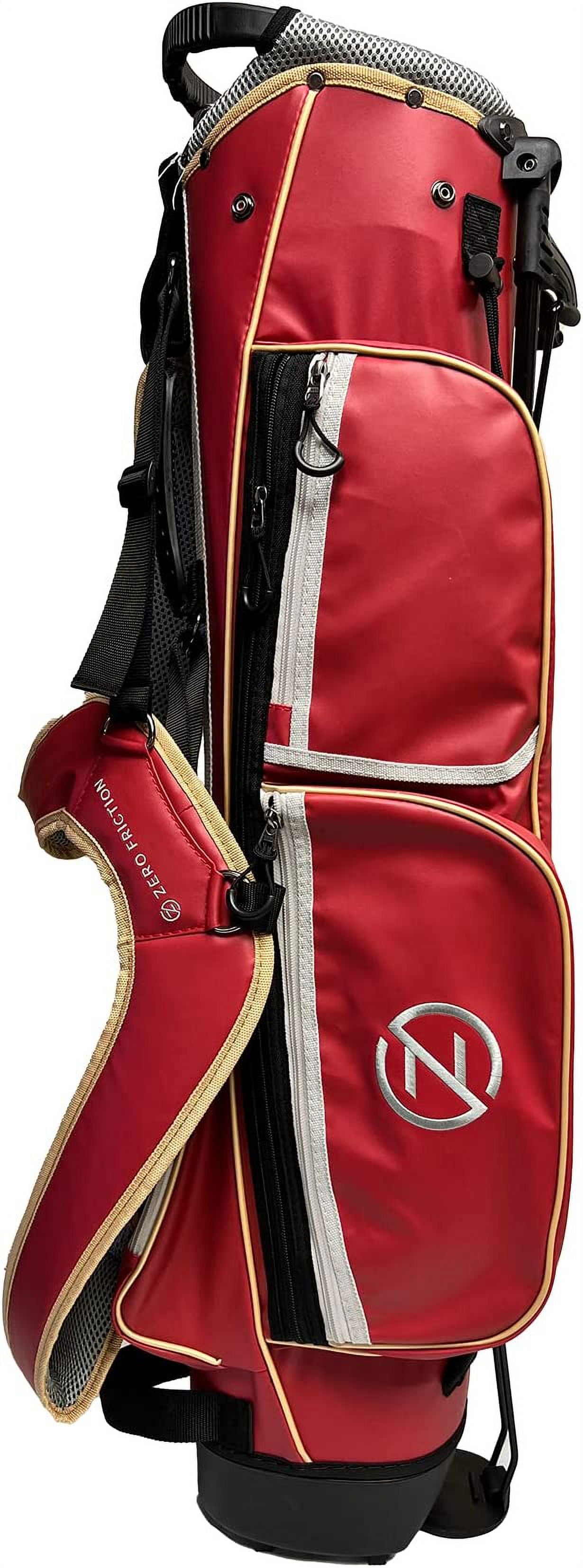 Zero Friction 5 Pocket Golf Pencil Club Bag, Burgundy