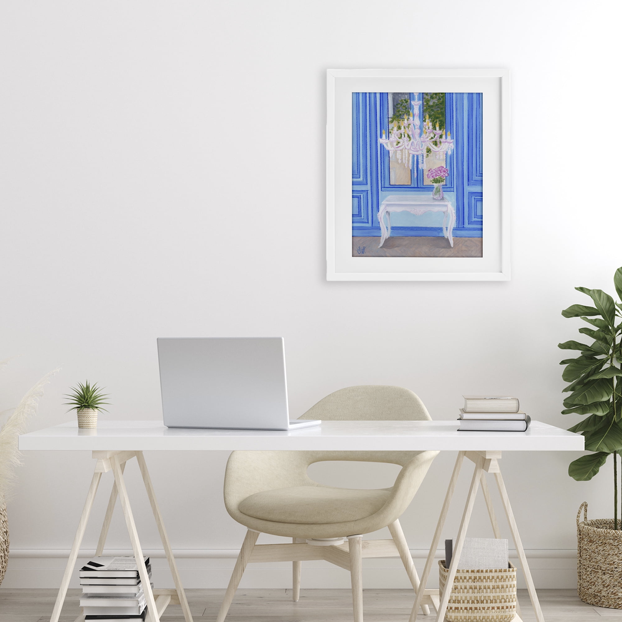 Stupell Industries French Window Architecture White Framed Print Under Glass, design by Sarah Waldron Kimball
