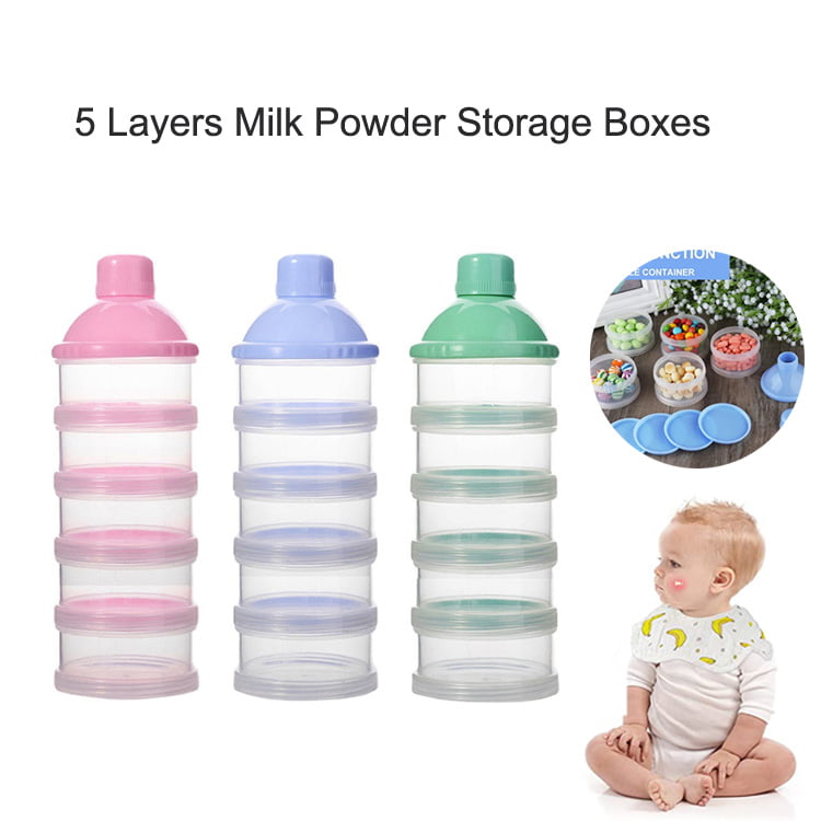 2 PCS 5 Layers Baby Milk Powder Dispenser, Milk Powder Pots