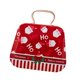thumbnail image 4 of Caja de Dulces Navideña Macarena Contenedor de Hierro Portátil con Asa Rojo, 4 of 8