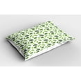 thumbnail image 2 of Ambesonne Jungle Leaves Pillow Sham 2 Pack, Organic Ferns Layout, 36"x20", Olive Green Lime Green, 2 of 3