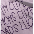 thumbnail image 5 of Funny Im Cute Moms Cute Dads Lucky Bodysuit Jumper Girls Infant Baby Brisco Brands 6M, 5 of 7
