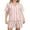 Pink, variant on Michellecmm Women’s 2 Piece Pajamas Set Short Sleeve Stripes Print Shirt Shorts