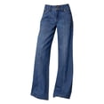 thumbnail image 6 of JJHGVB Wide Leg Jeans Straight Denim Jeans Denim Pants Loose Long Trousers Comfortable and Stylish Vintage Jeans Long Casual Pants Denim Trousers Pants with Pockets Daily Casual Wear Blue S, 6 of 6