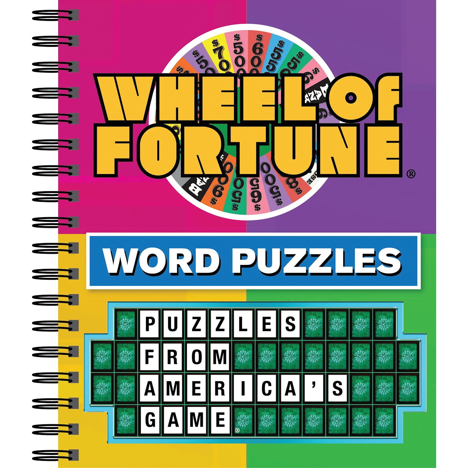 Brain Games Wheel of Fortune Word Puzzles, (Spiral-Bound)