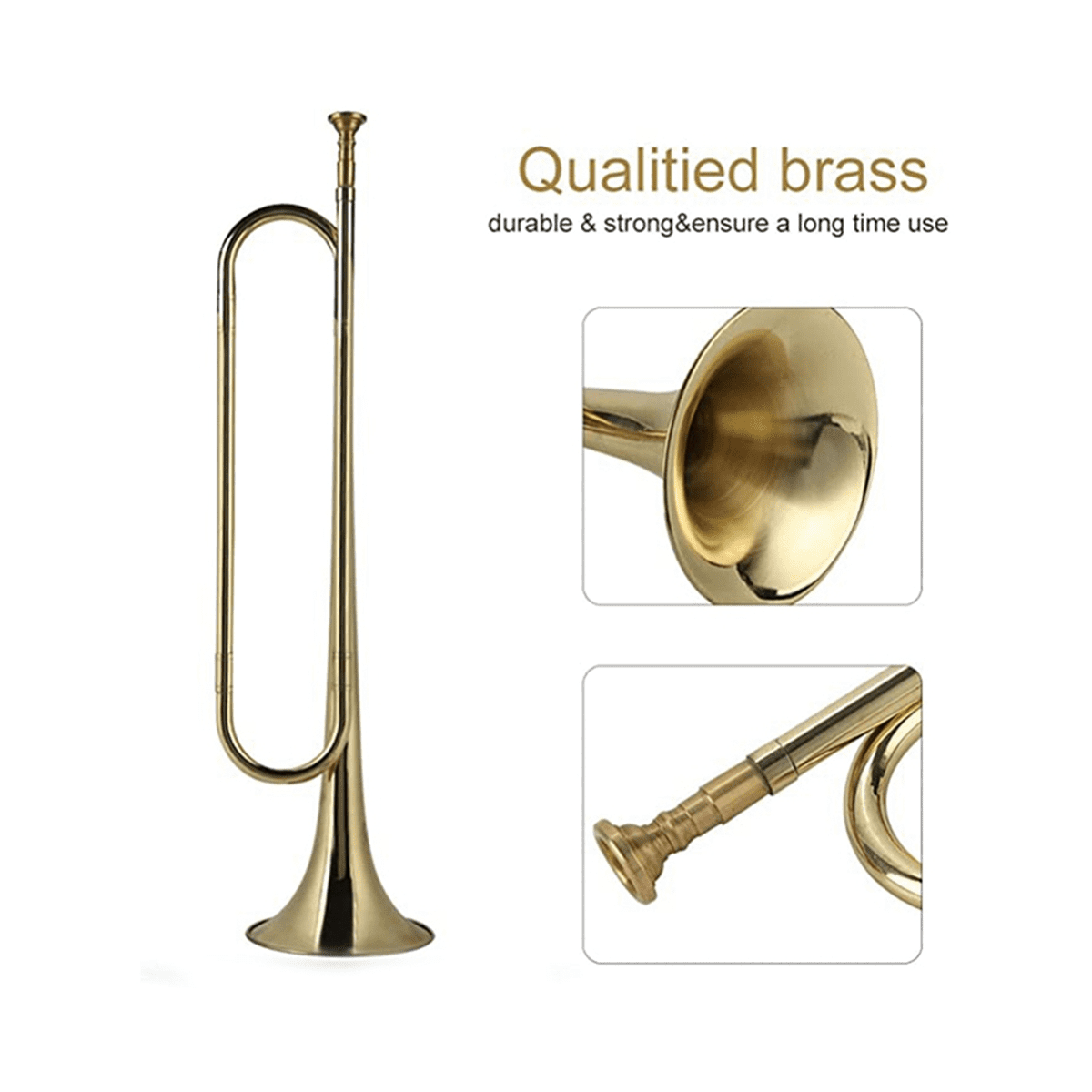 Brass Trumpet Easy to Play Qualified Brass for Students and Beginners 