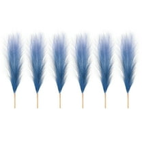 Uxcell Faux Pampas Grass, Boho Decor for Home Decoration Artificial Tall Fluffy Stems Wedding Flower Party Vase Arrangement Dark Blue