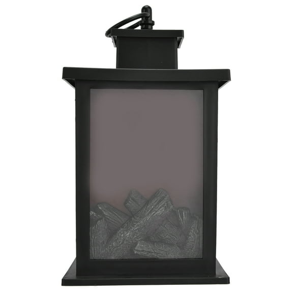 Fireplace Lantern LED Portable Hanging Handle Simulation Decoration Survival Kit Warm Light