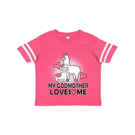 

Inktastic My Godmother Loves Me Llama Gift Toddler Toddler Girl T-Shirt
