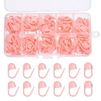 Crochet Stitch Markers, 150Pcs Plastic Knitting Crochet Locking Stitch Needle Marker Needle Clip Counter for Sewing Crocheting DIY Craft, Light Pink