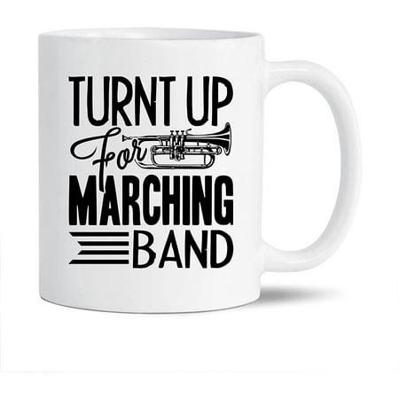 

Funny Trumpet White Mug Gift Ideas For Family / Friends Turnt Up For Marching Band Coffee Mug Funny Trumpet Cups Gifts Trumpet Ceramic Teacup 11 Oz.