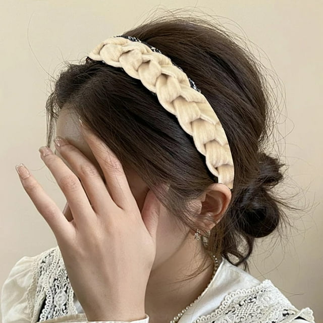 Fiudx Diadema Tejida con Diseño de Dientes Antideslizantes, Accesorio para El Cabello Cómodo y Ligero, Fácil de Limpiar, Ideal para Fiestas y Eventos Diarios, Estilo Femenino Moderno, Colores Versáti