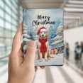 thumbnail image 4 of Merry Christmas Golden Retriever Enjoys Woofmas Winter Xmas Holiday Travel Passport Wallet Goldens Dog Lover Gifts Idea PU Leather Passport Holder Cover - 02022, 4 of 5