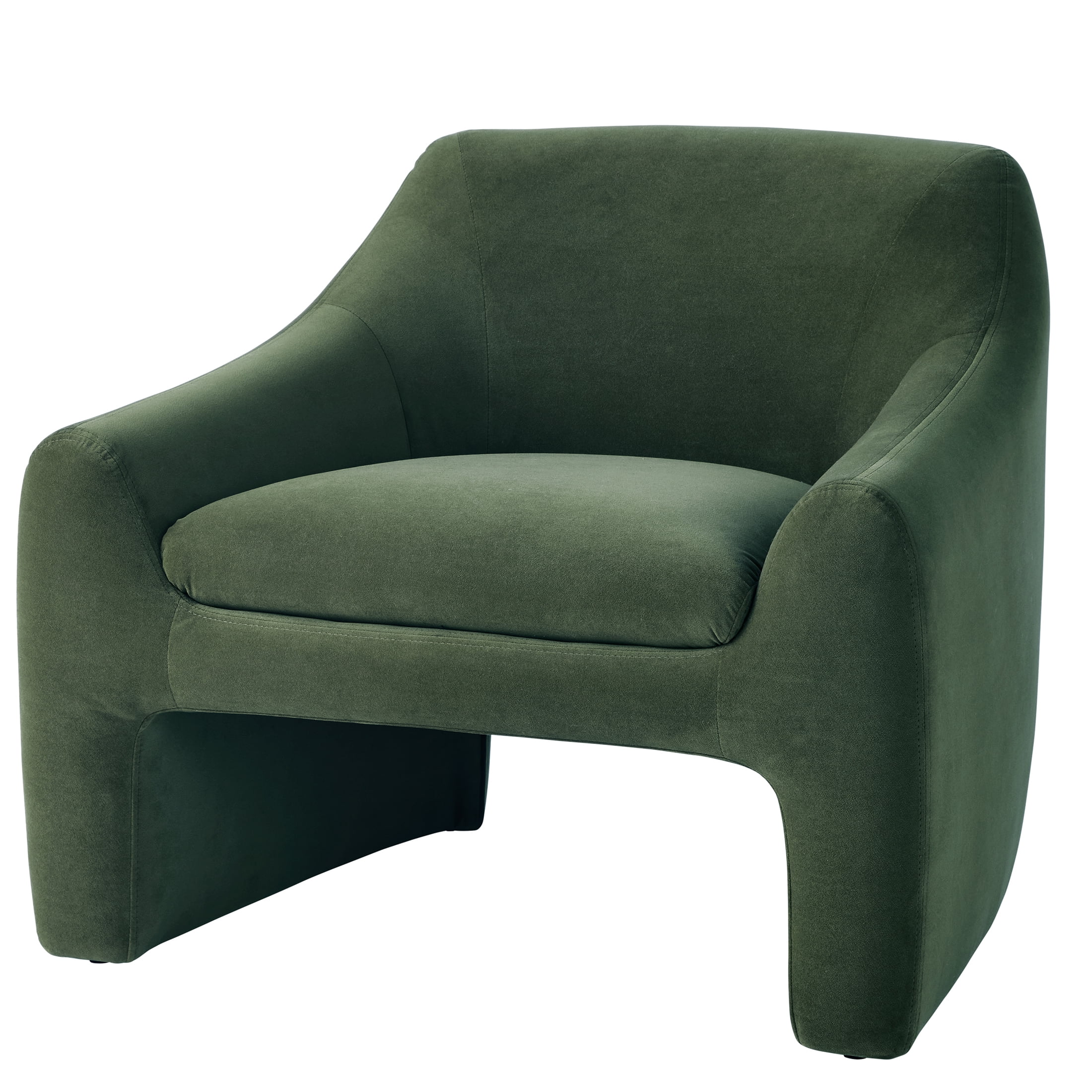 Better Homes & Gardens Emerson Curvy Accent Chair, Olive
